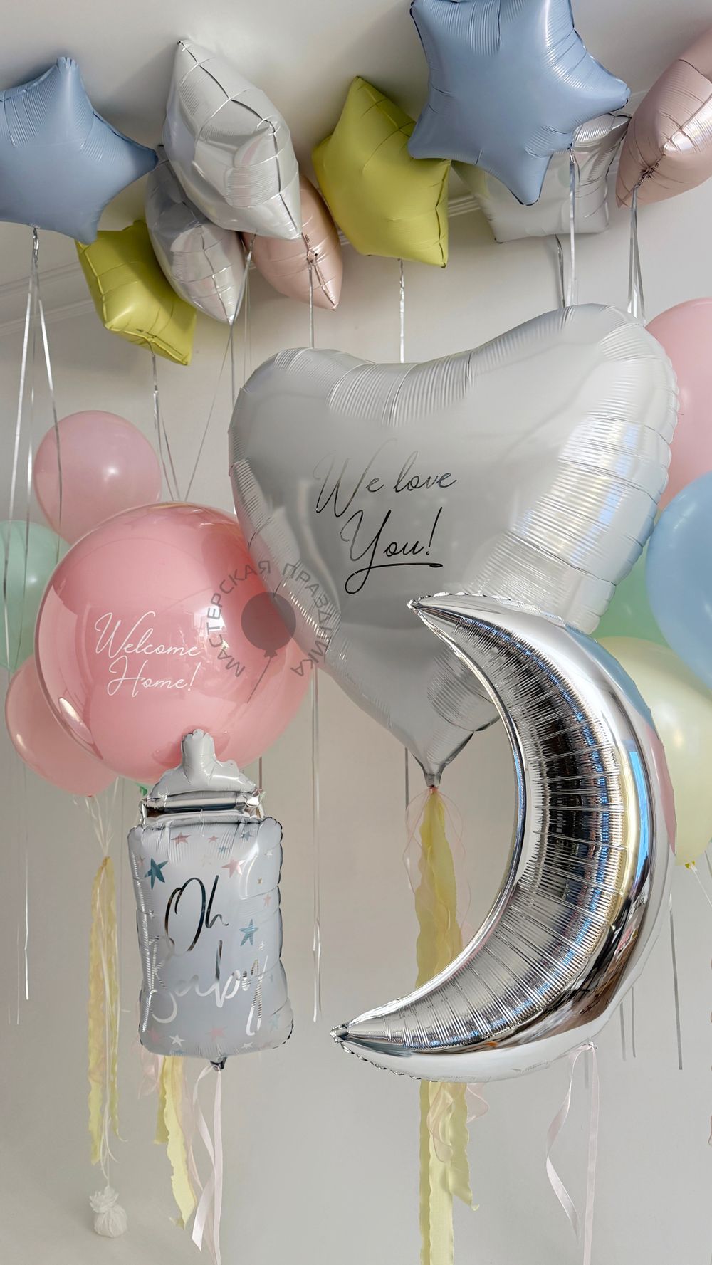 Воздушные шары на выписку для девочки №9048  Изображение8