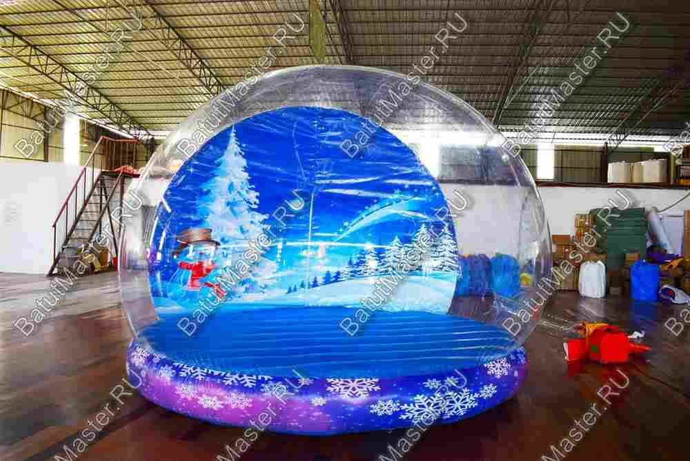 Надувная прозрачная сфера для декораций "Шоу-шар", 4*4*3 м