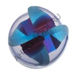 Фреза твердосплавная  10мм (L=75, l=25, хв=10) Z4 35° по закаленной стали, с радиусной фаской BRHM-4