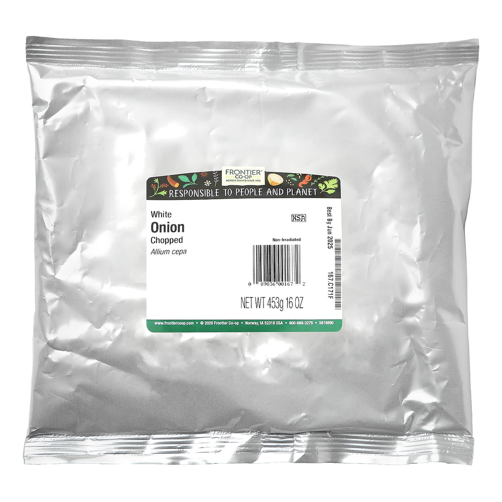 Frontier Co-op, измельченный белый лук, 453 г (16 унций)
