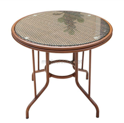 Стол алюминиевый круглый из искусственного ротанга D80 БАМБУК «BAMBOO» арт.2015