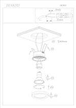 DK3012-AL Встраиваемый светильник влагозащ., IP 44, 50 Вт, GU10, серый, алюминий