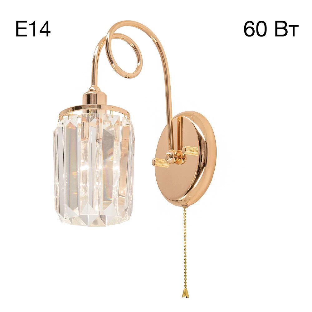 Citilux Синди CL330312 Бра хрустальное с выключателем Золото