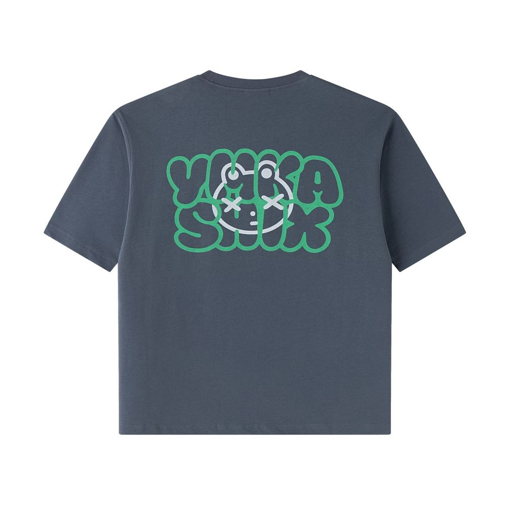 Футболка Ymkashix Logo Face пыльно-синяя