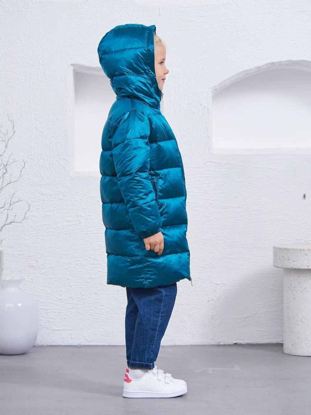 Детское пальто для девочки Buba Light Blue