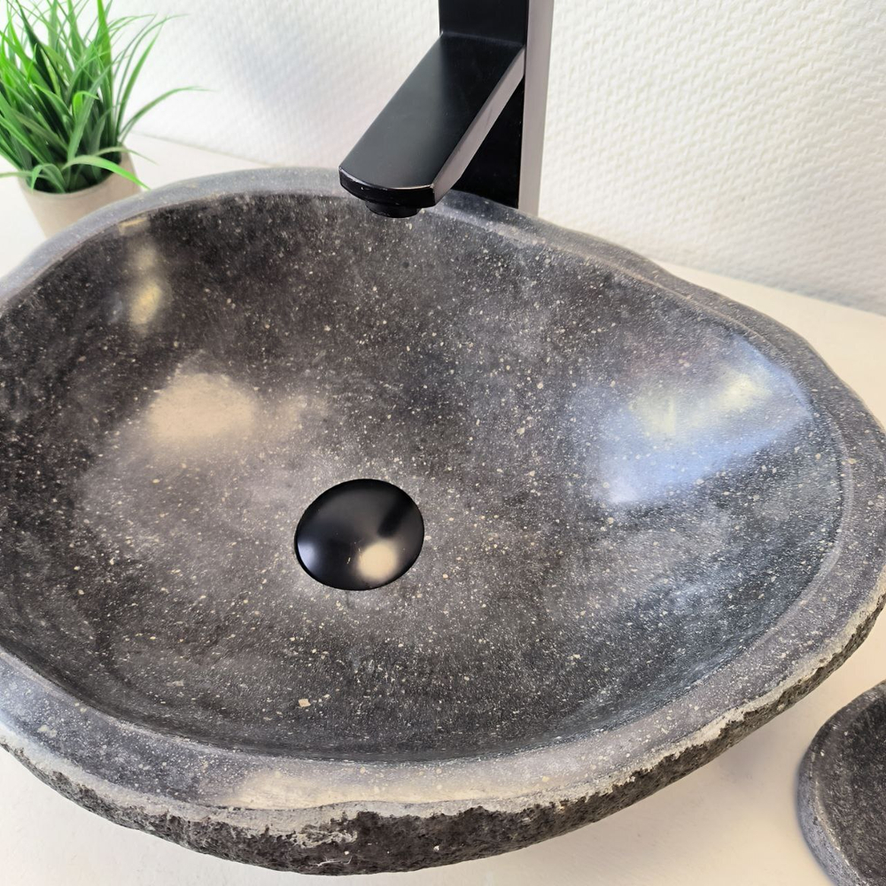 Раковина из речного камня RS-66029 43х33х15 из натурального камня