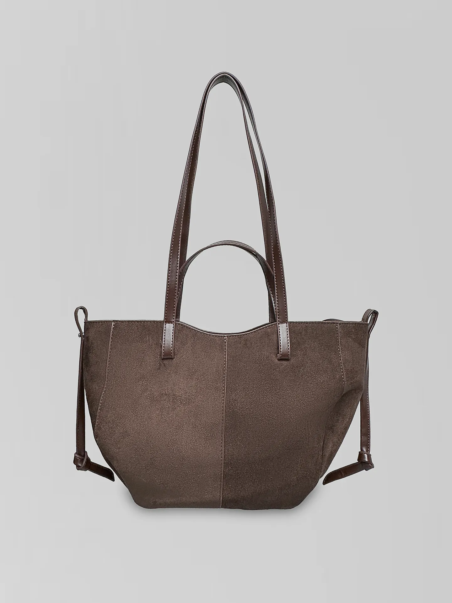 Сумка May Va 5068 замшевая в форме трапеции на замке с двойными ручками