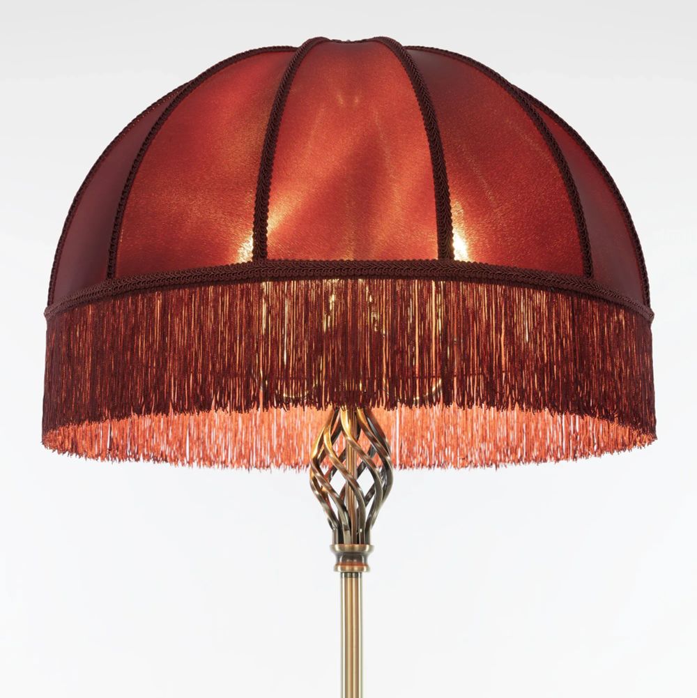 Citilux Базель CL407933 Торшер бронза с красным абажуром