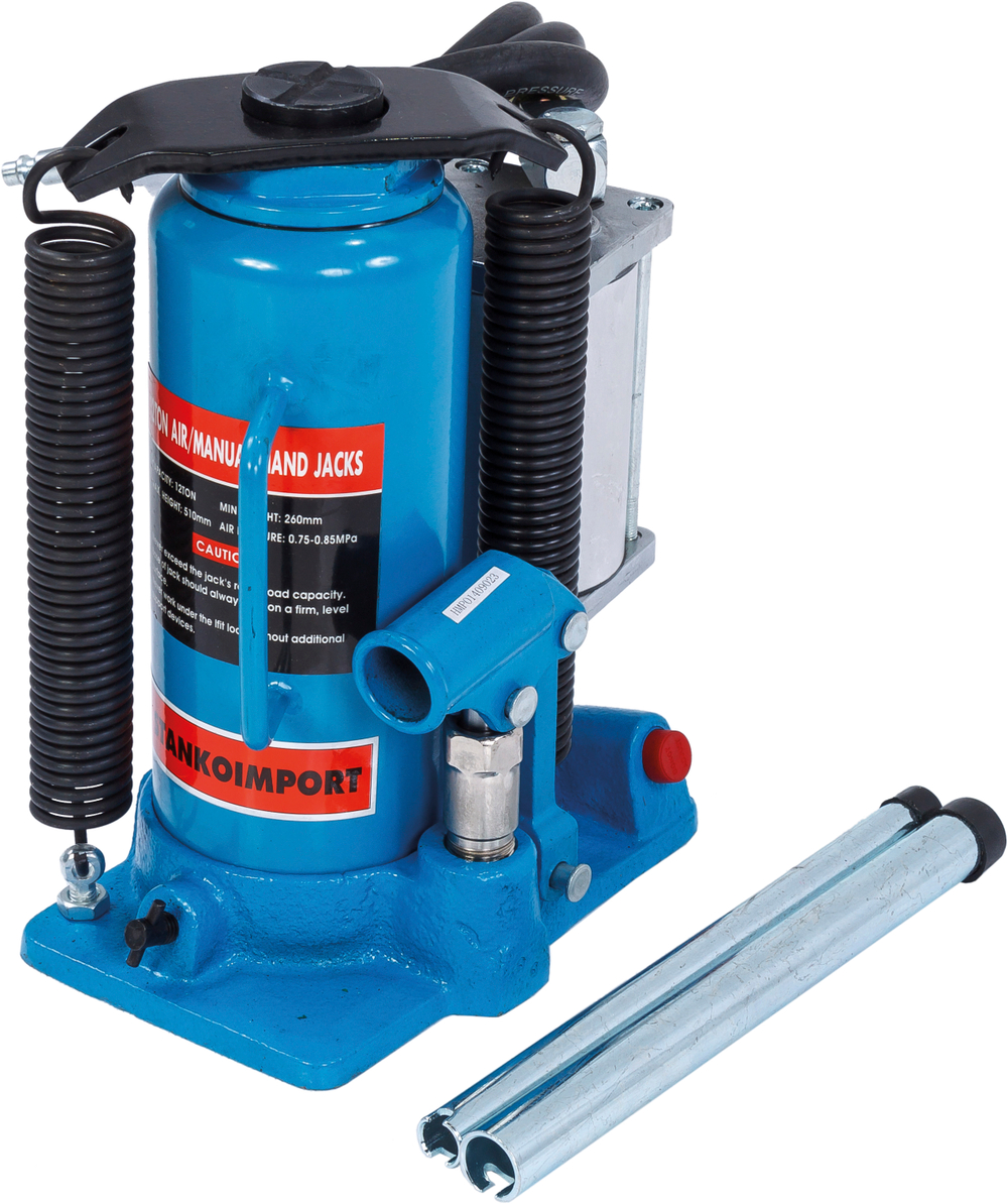 Бутылочный домкрат пневмогидравлический на 12 тонн, SD2001, синий, СТАНКОИМПОРТ