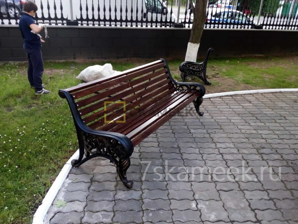 Скамейка парковая «Москва» (1,5 м ангарская сосна)
