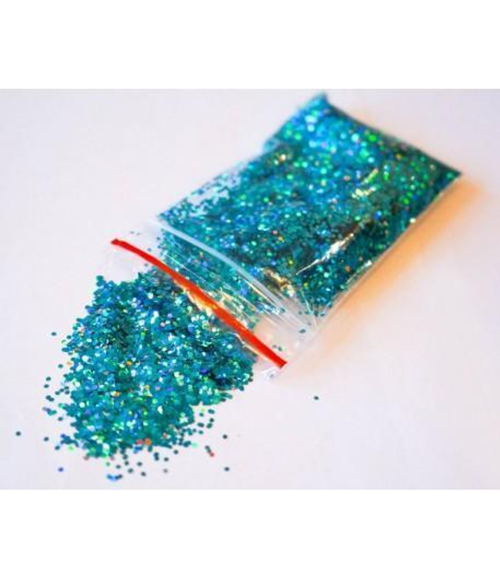 Блестки на развес круглые голубые 10 гр 1 мм