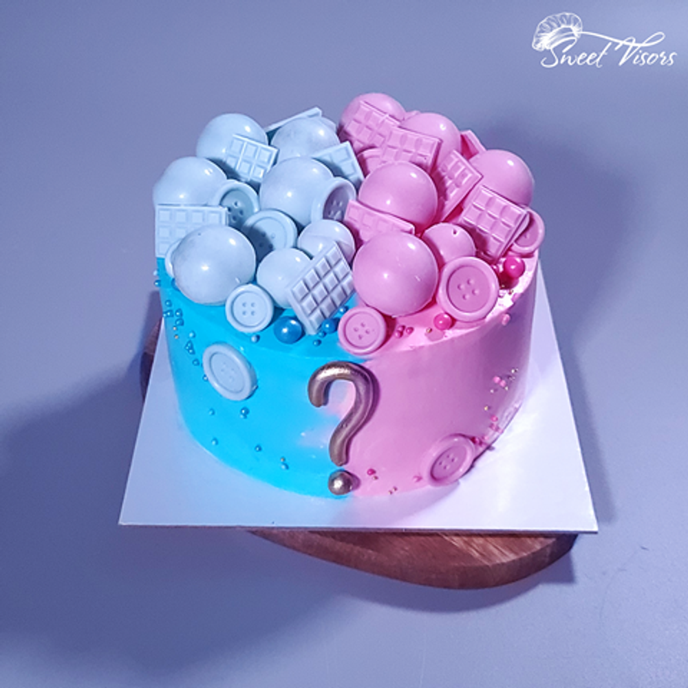 Гендерный торт на определение пола ребенка Кондитерская Sweet Visors Светланы Дегтеревой