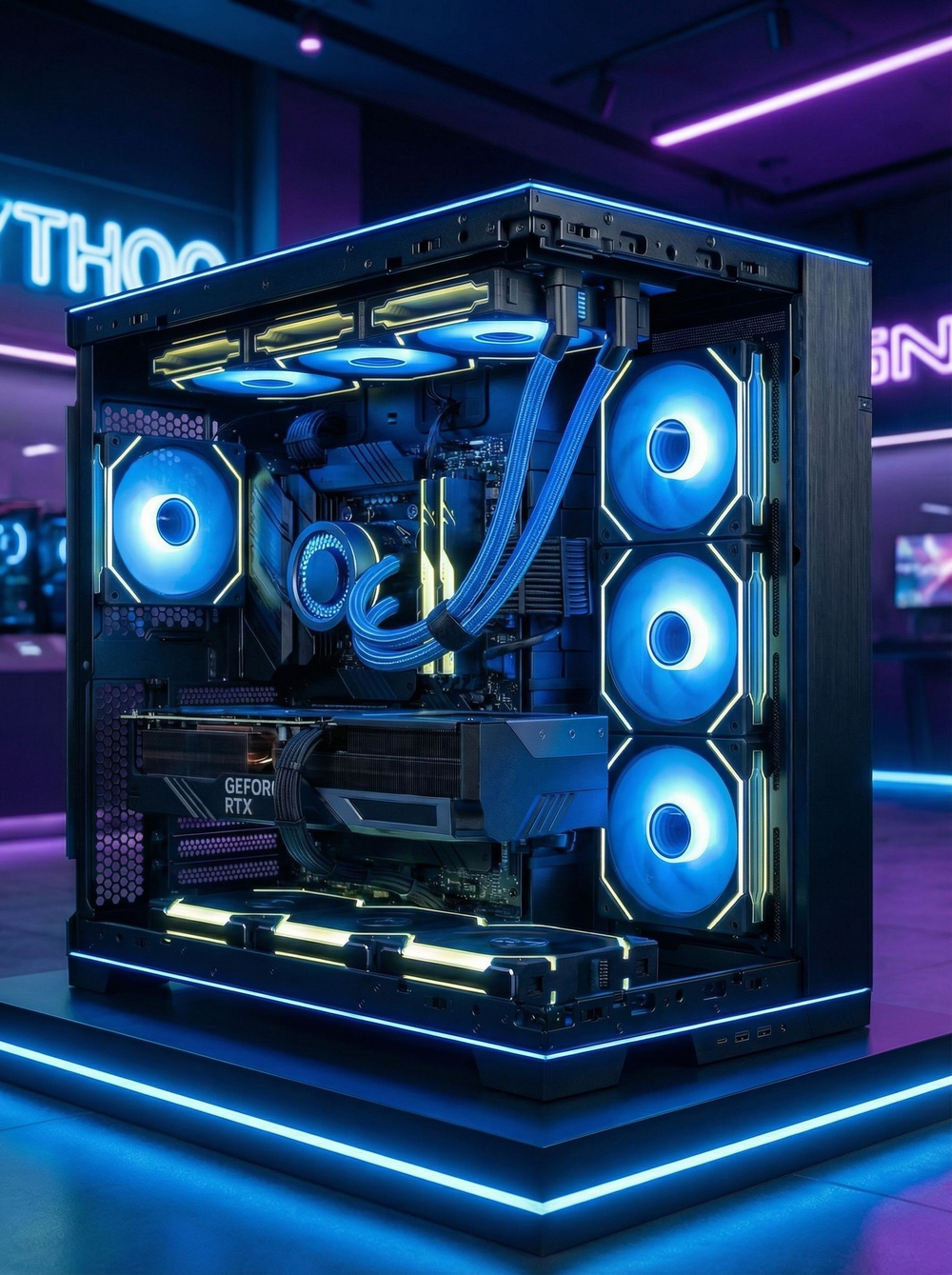 RTX5090 32Gb игровой компьютер CYBERPUNK ULTRA RYZEN 9 9950X3D / 96GB/ SSD 4ТБ/1200W 80+ GOLD/Win 11 PRO