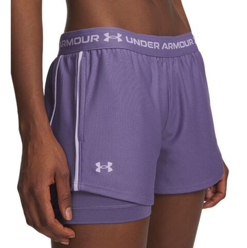 Женские Шорты теннисные Under Armour Tech Play Up 2-in-1 Short - purple luxe/purple crest
