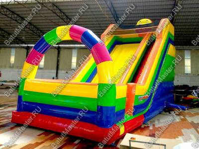 Детский надувной батут-горка "Без радуги никуда" 11*5*8м