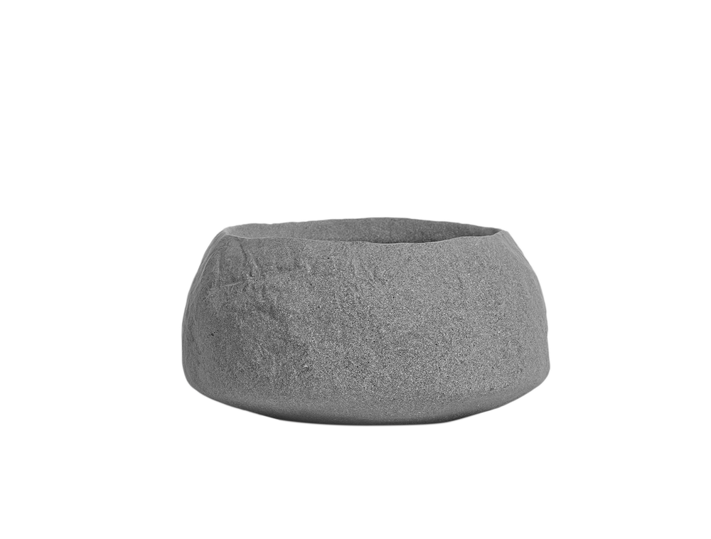 Кашпо TREEZ Effectory - Organic - Низкая чаша - Серый ледник
