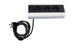Настольный розеточный блок Ovaledesign в сборе: 3х220V, кабель 3м с вилкой