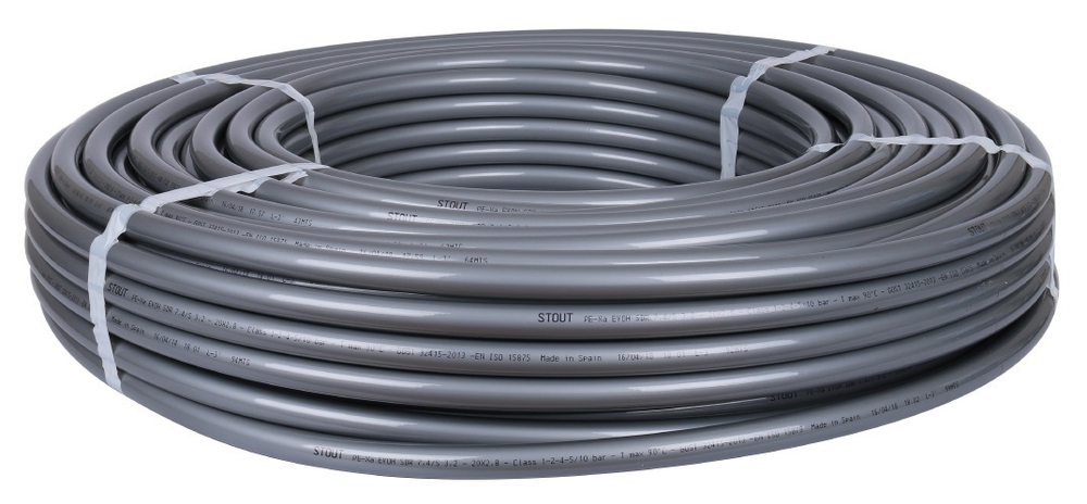 Труба PE-Xa STOUT 16*2.2мм серая  (240)   13173