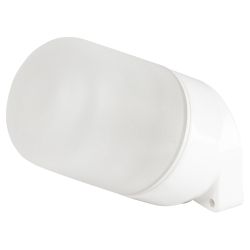 Светильник ЭРА НББ 02-60-002 для бани и сауны керамика/стекло наклонный IP54 E27 max 60Вт белый НПБ400 | Светильники ЖКХ РБ