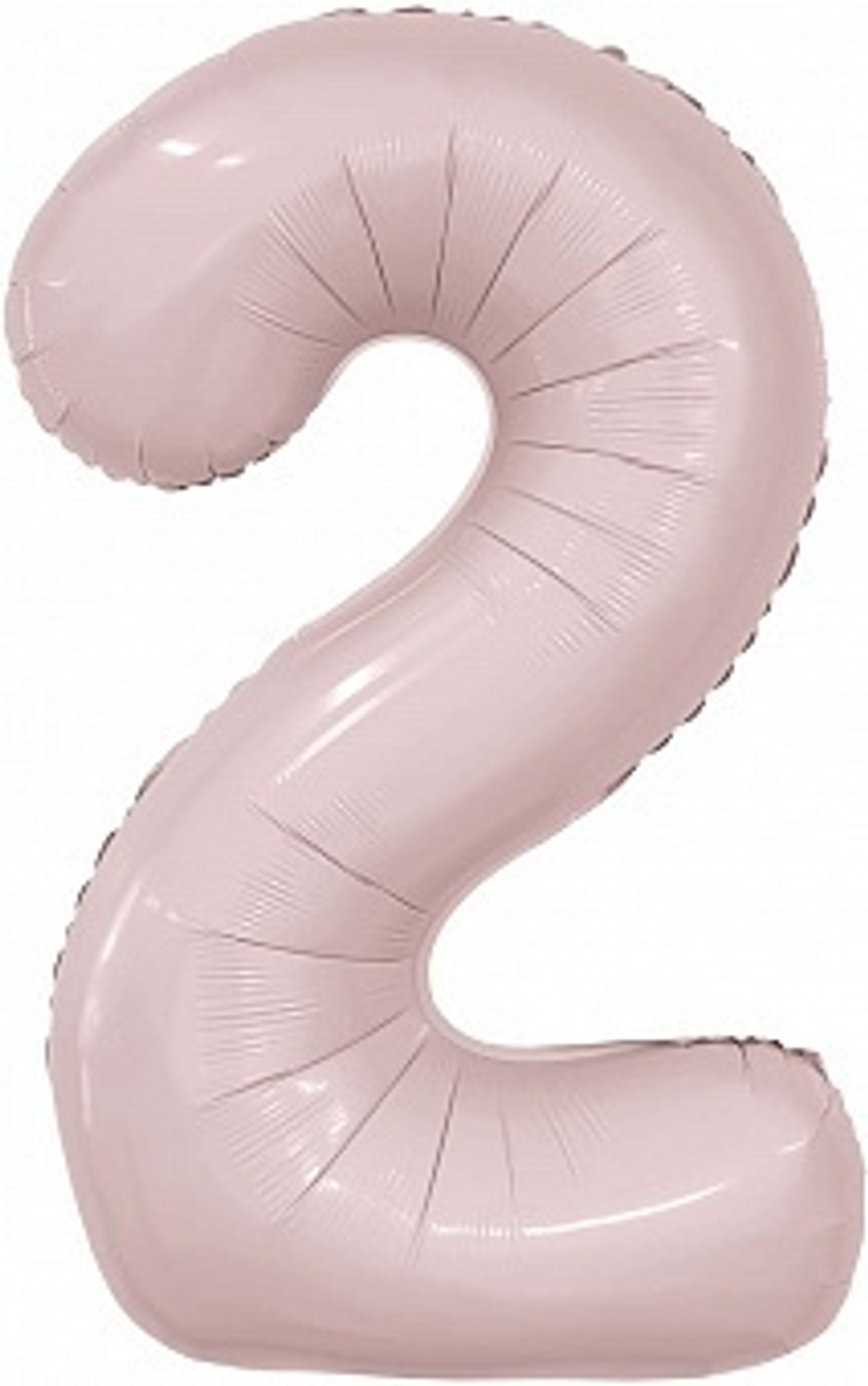 Р Цифра 2 Slim Пыльная роза (40''/102 см)