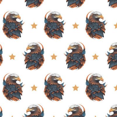 Белоголовый орёл и звёзды