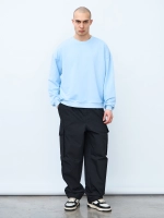 Свитшот оверсайз, без начеса (голубой)