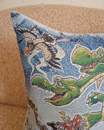 Декоративный гобеленовый чехол для интерьерной подушки Горыныч 38*38