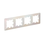 ATLASDESIGN AIR 4-постовая РАМКА, ЖЕМЧУГ/дымчатый белый