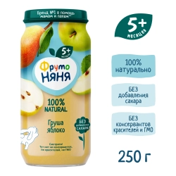 Фрутоняня пюре груша-яблоко 250г с 5 месяцев