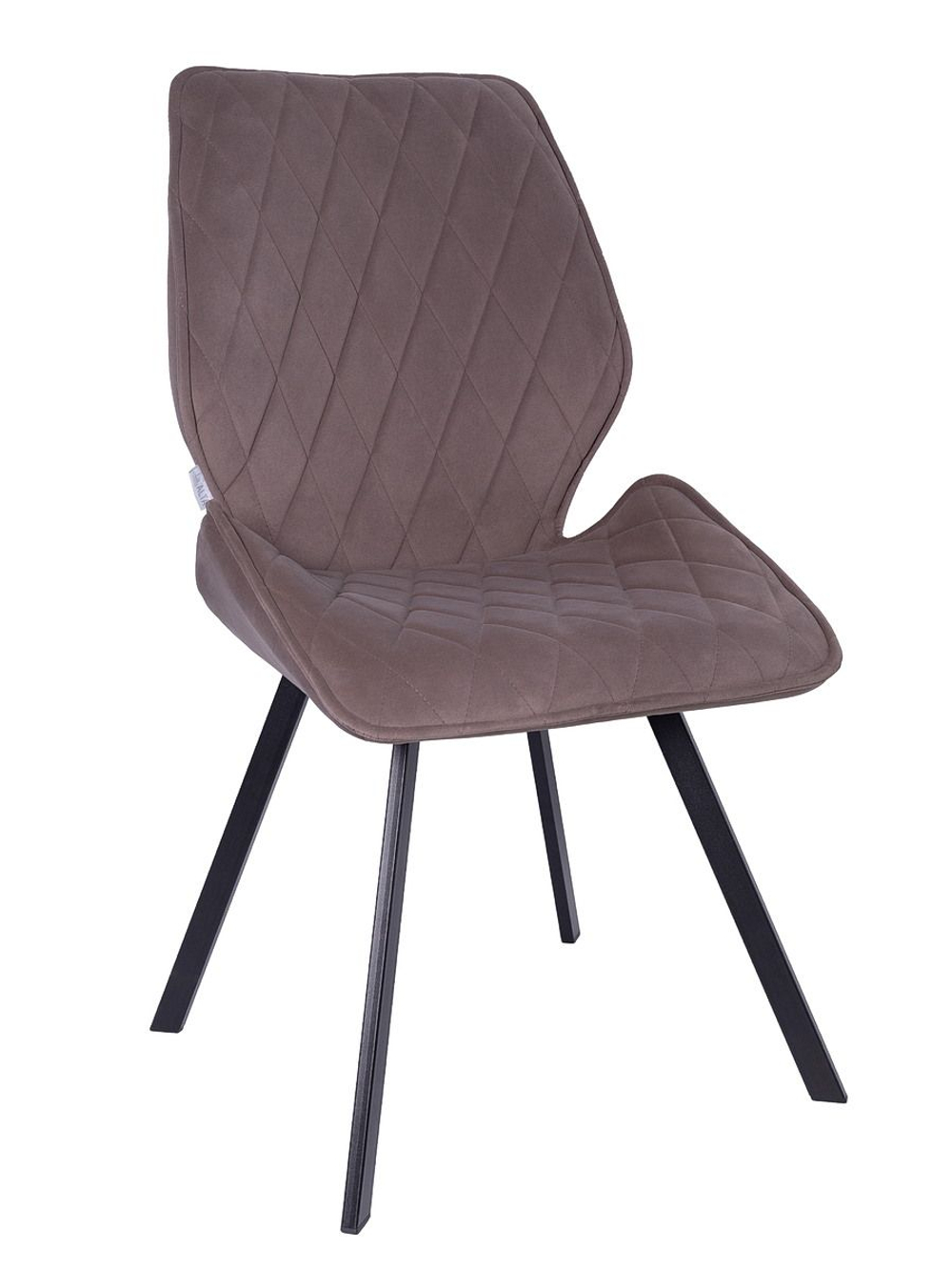 Стул LA ALTA OSTIN 360 велюр мокко, каркас квадрат черный