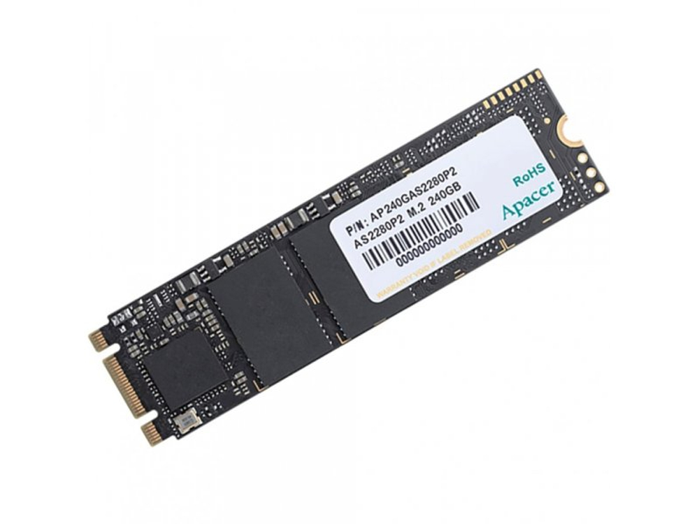 SSD накопитель Apacer AS2280P2 240ГБ, M.2 2280, PCIe 3.0 x2, NVMe [AP240GAS2280P2-1]