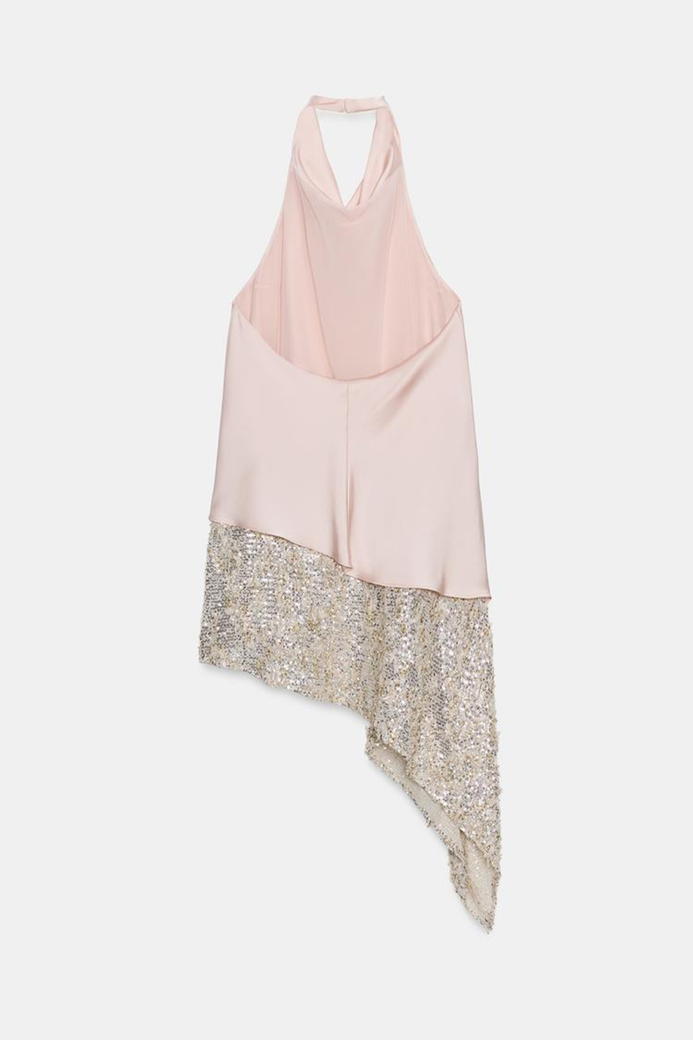 ZARA ПЛАТЬЕ МИДИ С ПАЙЕТКАМИ, РАЗНОЦВЕТНЫЙ