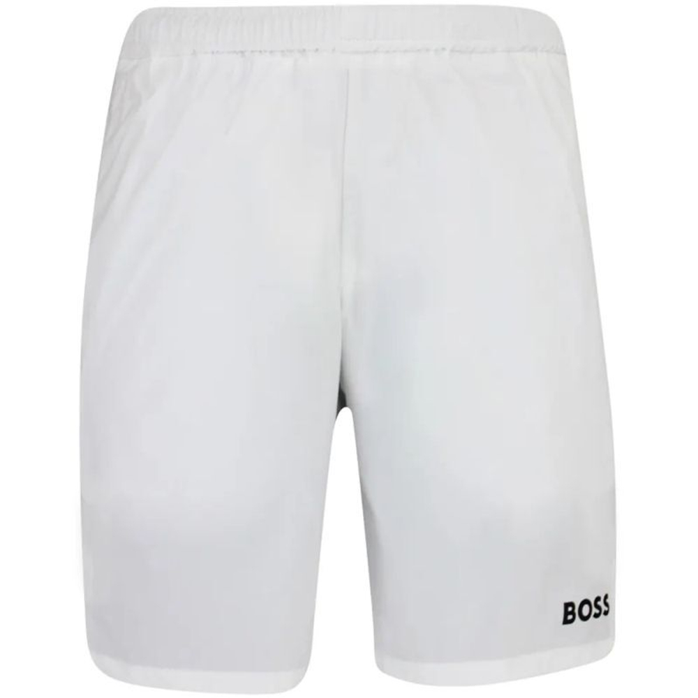 Мужские теннисные шорты BOSS x Matteo Berrettini Stretch-Poplin Shorts with Contrast Logo - white