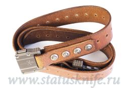 Ремень Marfione APIS Brown Buffalo Titanium Bronzedфотография - 2