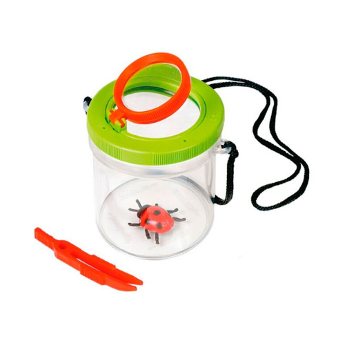 Банка для насекомых Navir с лупой 2x/4x и пинцетом