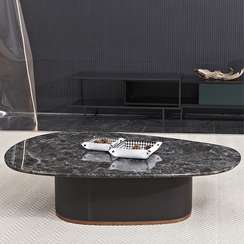 Журнальный столик JK, 120х80х32 см, черный мрамор