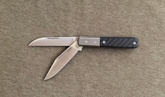 Складной нож Lion Steel "BARLOW Warhorse" L/CK0122 CF c клинком из стали Böhler M390 Microclean®, рукоять титан / карбон