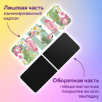 Закладки для книг МАГНИТНЫЕ "FLAMINGO" набор 6 шт. 35x25 мм BRAUBERG (8 штук в упаковке)