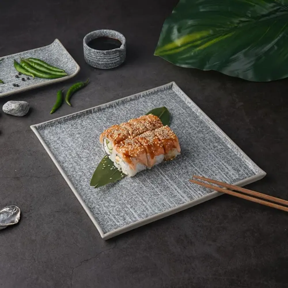 Тарелка 24*24 см h1,3 см квадратная Stone Untouched Taiga P.L. Proff Cuisine [1]