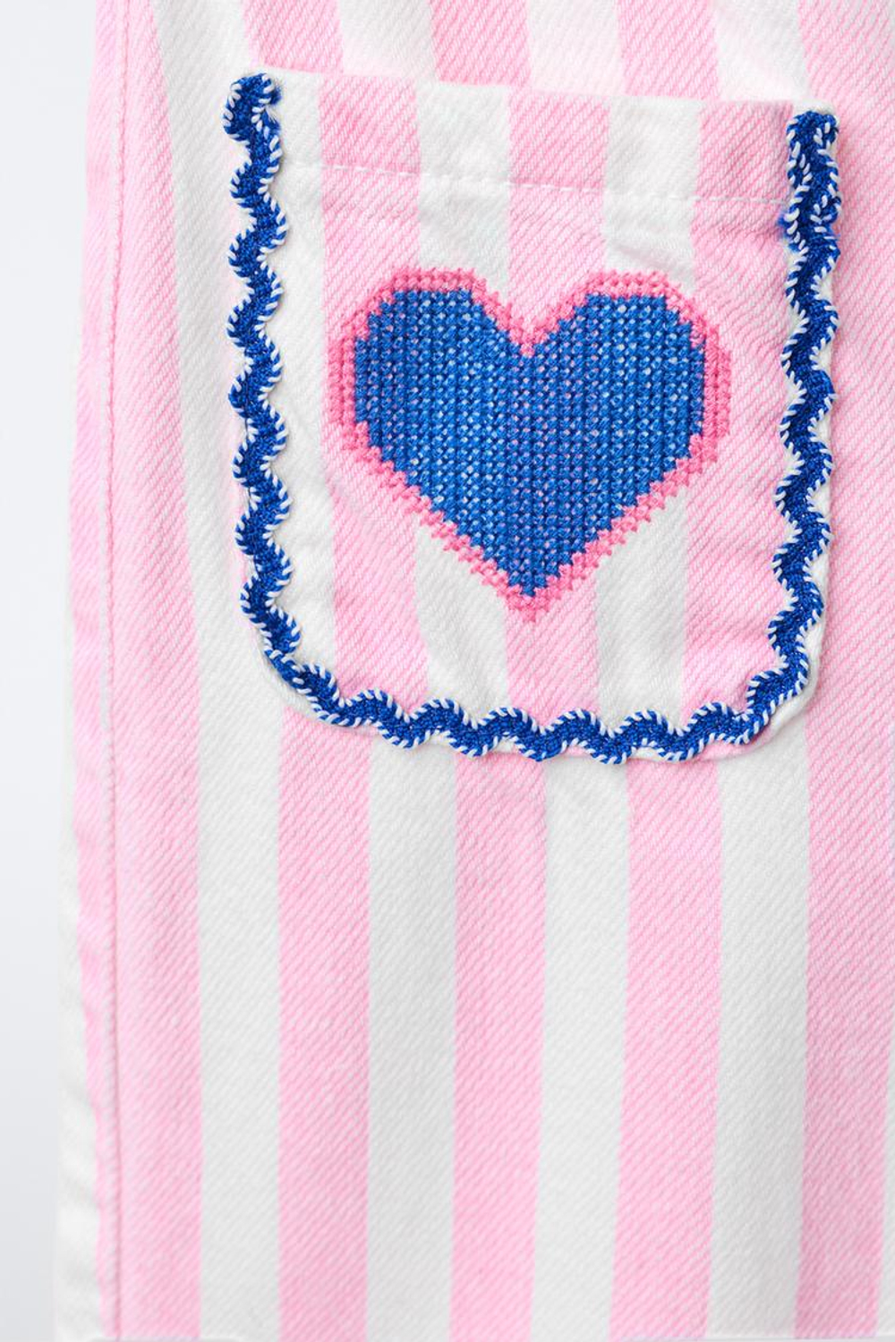 ZARA БРЮКИ-КЮЛОТЫ ИЗ ТВИЛА В ПОЛОСКУ, РОЗОВЫЙ