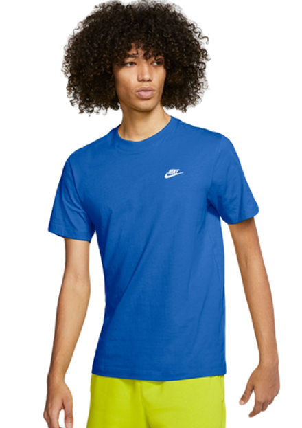 Мужская теннисная футболка Nike Sportswear Club T-Shirt - signal blue/white