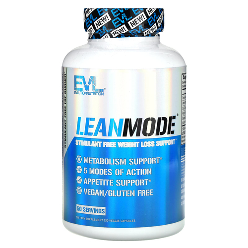 EVLution Nutrition, LeanMode, добавка для поддержки снижения веса без стимуляторов, 150 растительных капсул