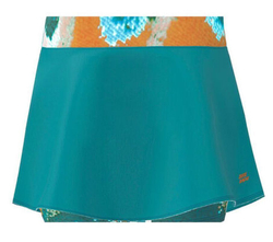 Теннисная юбка Bidi Badu Melbourne 2025 Printed Wavy - Бирюзовый