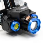 Фонарь налобный &quot;СИБИРСКИЙ СЛЕДОПЫТ-Люкс&quot;, 1 LED + 2 COB, zoom, аккум.1x2000mAh/120/