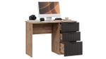 Стол письменный с ящиками Дуб Крафт Табачный/Холст Белый 110,2х50х75 см