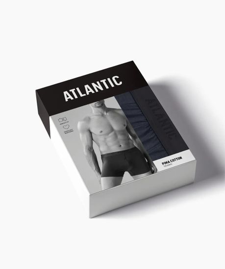 Трусы мужские боксеры Atlantic MH-1199 Pima cotton, графитовый
