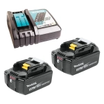 Makita 191L74-5 аккумулятор 2 шт, 18В, 5.0 Ач + ЗУ DC18RC