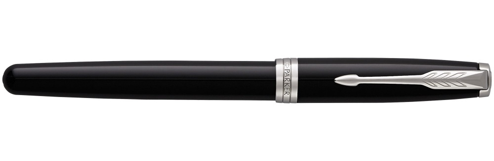Ручка-роллер Parker Sonnet T539, цвет: Laque Black СT,  стержень: F, цвет чернил: black, в подарочной упаковке