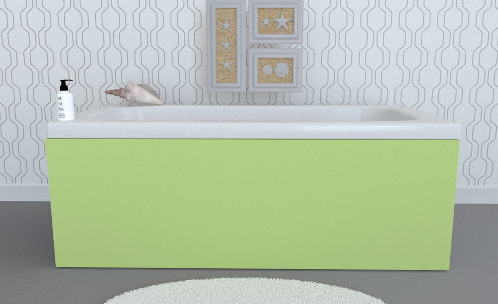 Экран под ванну глухой TR-10-218 светло-зеленый матовый soft touch