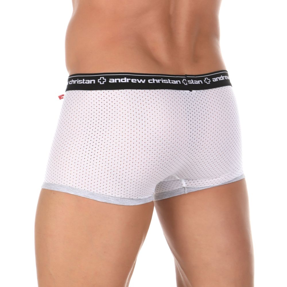 Мужские спортивные боксеры Andrew Christian White Sport Mesh Boxer